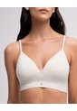 Top En Tiras Delgadas Soporte Medio Vainilla Beige de PUNTO BLANCO