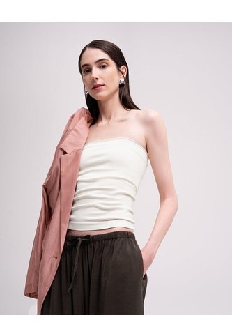 Top Strapless Seamless Crema Mujer Beige PUNTO BLANCO