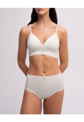 Top En Tiras Delgadas Soporte Medio Vainilla Beige