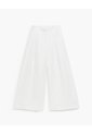 Pantalón Regular Tiro Medio Blanco Mujer Blanco de PUNTO BLANCO