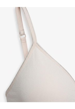 Top En Tiras Delgadas Soporte Medio Vainilla Beige