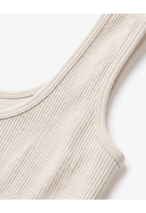 Top Soporte Medio Seamless Vainilla Beige