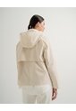 Chaqueta Parka Regular Capucha Removible Crema Mujer Beige de PUNTO BLANCO