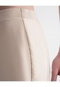 Falda Midi Confort Tiro Medio Tacto Suave Caqui Mujer Beige de PUNTO BLANCO
