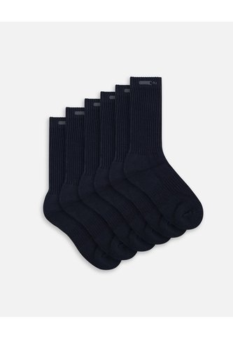 Medias Deportivas Largas Unisex Pack X6 Negro PUNTO BLANCO