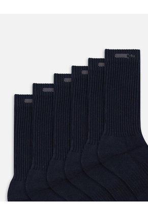 Medias Deportivas Largas Unisex Pack X6 Negro
