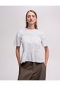 Camiseta Nido De Abeja Crema Mujer Beige de PUNTO BLANCO