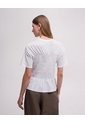 Camiseta Nido De Abeja Crema Mujer Beige de PUNTO BLANCO