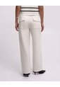 Pantalón Confort Wide Leg Tiro Medio Habano Mujer Beige de PUNTO BLANCO