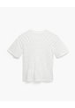 Camiseta Nido De Abeja Crema Mujer Beige de PUNTO BLANCO