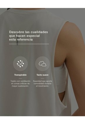 Camiseta Esqueleto Deportiva Transpirable Habano Mujer Beige