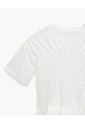 Camiseta Nido De Abeja Crema Mujer Beige de PUNTO BLANCO