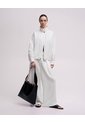 Chaqueta Oversize Cuello Alto Blanca Mujer Blanco de PUNTO BLANCO