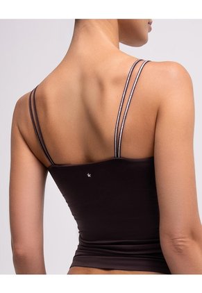 Camisilla Seamless Vinotinto Mujer Rojo