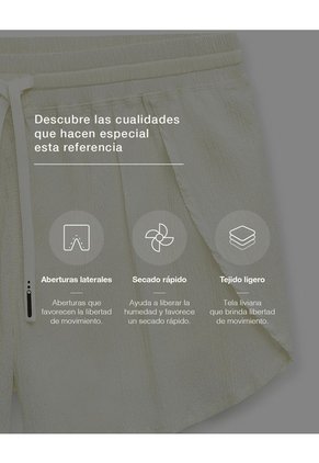 Short Deportivo Panty Interno Habano Mujer Beige