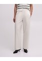 Pantalón Confort Wide Leg Tiro Medio Habano Mujer Beige de PUNTO BLANCO