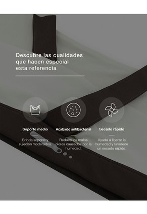 Top Deportivo Soporte Medio Control Humedad Habano Beige