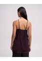 Blusa Con Encaje Vino Tinto Mujer Rojo de PUNTO BLANCO