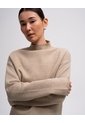 Suéter Regular Tejido De Punto Beige Mujer Beige de PUNTO BLANCO