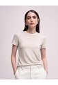 Camiseta Slim Tejido De Punto Habano Mujer Beige de PUNTO BLANCO
