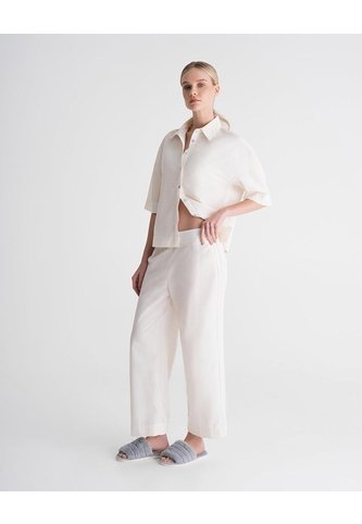Camisa + Pantalón De Pijama Habano Mujer Beige PUNTO BLANCO