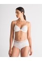 Panty Cachetero Clásico Microfibra Con Encaje Habano Beige de PUNTO BLANCO