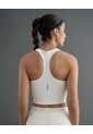 Crop Top Deportivo Soporte Alto Seamless Habano Beige de PUNTO BLANCO