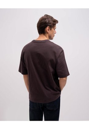 Camiseta Regular Vinotinto Hombre Rojo