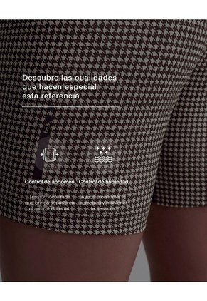 Short Deportivo Habano Estampado Mujer Beige