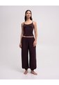Pantalón Balloon Bota Resortada Tiro Alto Vinotinto Mujer Rojo de PUNTO BLANCO