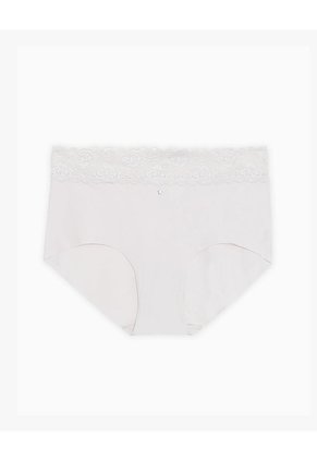Panty Cachetero Clásico Microfibra Con Encaje Habano Beige