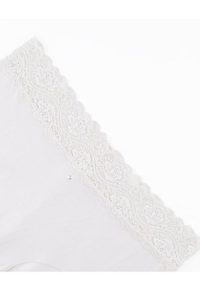 Panty Cachetero Clásico Microfibra Con Encaje Habano Beige