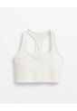 Crop Top Deportivo Soporte Alto Seamless Habano Beige de PUNTO BLANCO