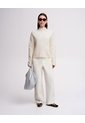 Suéter Regular Tejido De Punto Blanco Mujer Beige de PUNTO BLANCO