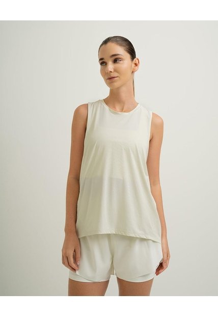 Camiseta Esqueleto Deportiva Control Humedad Habana Mujer Beige