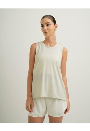 Camiseta Esqueleto Deportiva Control Humedad Habana Mujer Beige