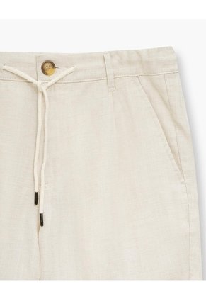 Bermuda Regular Lino Habano Hombre Beige