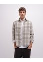 Camisa Manga Larga Regular Habano Hombre Beige de PUNTO BLANCO