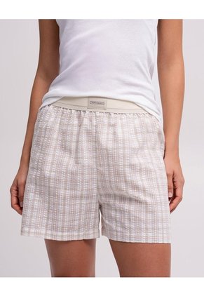 Camiseta + Short De Pijama Surtido Mujer Beige