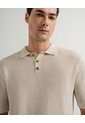 Polo Regular Tejido De Punto Algodón Habana Hombre Beige de PUNTO BLANCO
