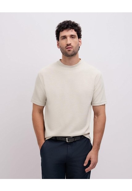 Camiseta Regular Algodón Habana Hombre Beige