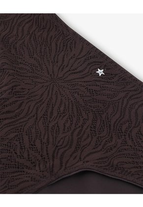 Panty Cachetero Microfibra Encaje Vinotinto Rojo