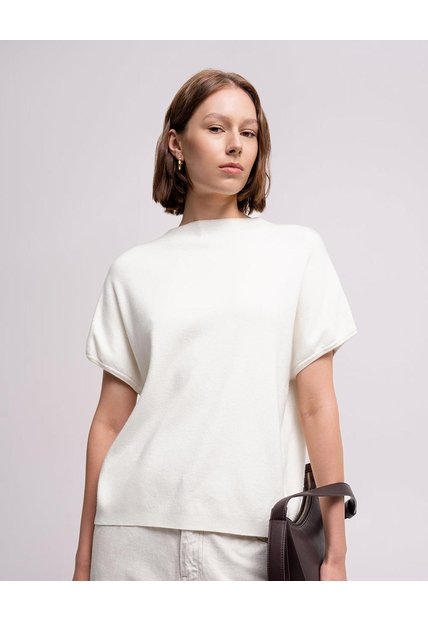 Camiseta Regular Tejido De Punto Habana Mujer Beige