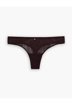 Panty Brasilero En Punto Tiro Medio Vinotinto Rojo