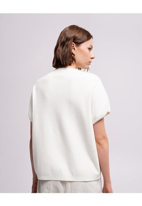 Camiseta Regular Tejido De Punto Habana Mujer Beige