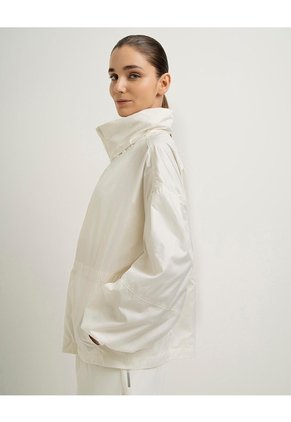Chaqueta Rompevientos Oversize Habana Mujer Beige