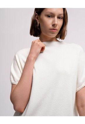 Camiseta Regular Tejido De Punto Habana Mujer Beige