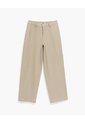 Pantalón Wide Leg Tiro Alto Habano Mujer Beige de PUNTO BLANCO