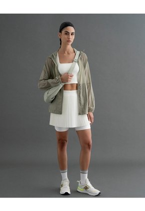Falda De Tenis Ciclista Interno Blanca Mujer Beige