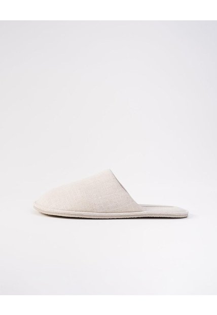 Pantufla Tipo Mule Beige Hombre Beige